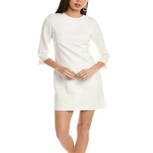 Alice + Olivia Classics Ivory White‎ Bridal Gem Shift Dress Size 10